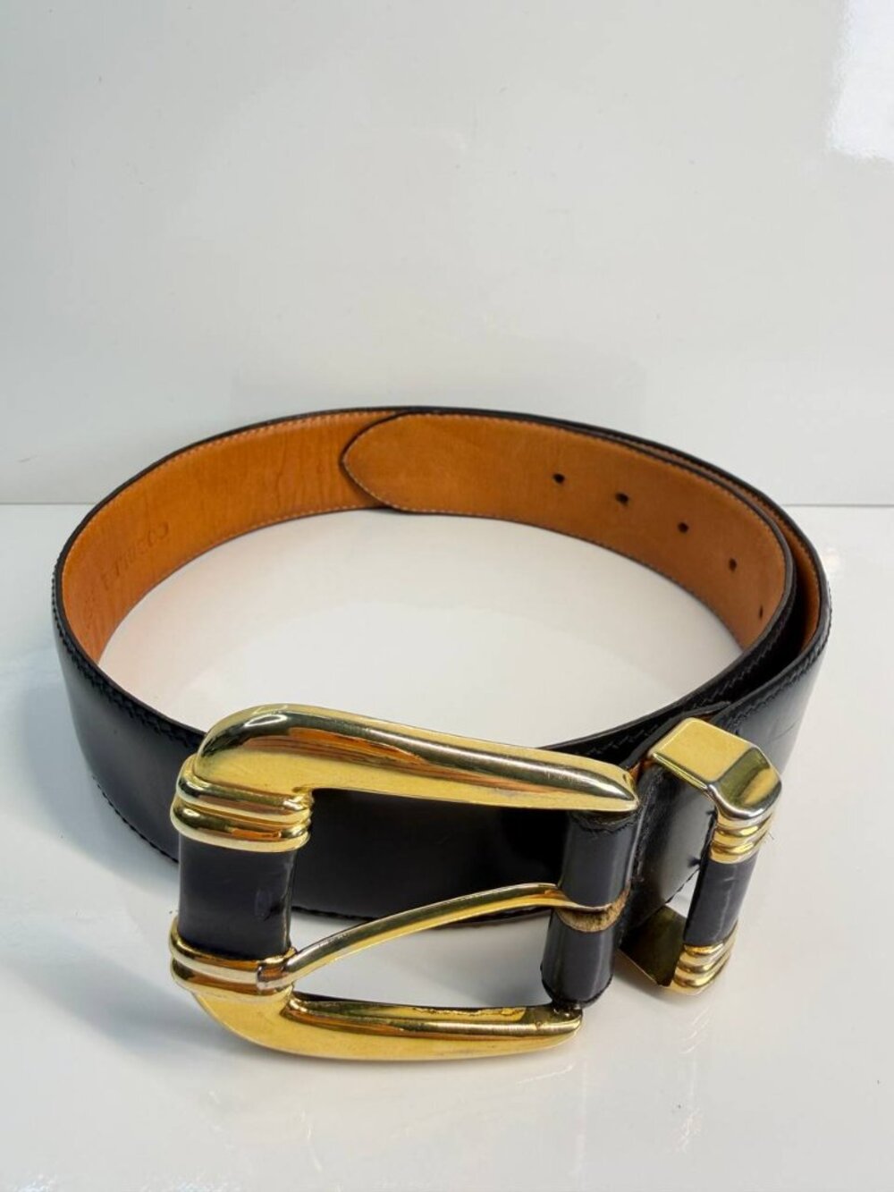 Aquascutum London Cobbler Leather Belt – Premium Quality | Size L - Picture 4 of 10